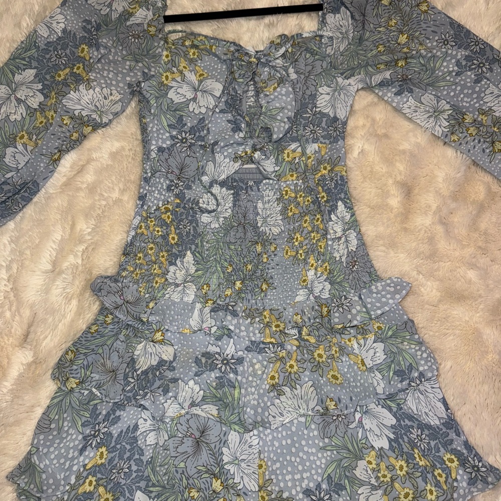 Astr the label: Blue and Yellow Floral Dress
